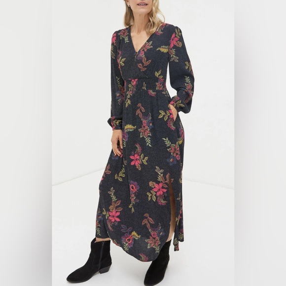 NWT - Fat Face Women's Bennie Floral Midi Dress - US 12/L - Picture 2 of 13